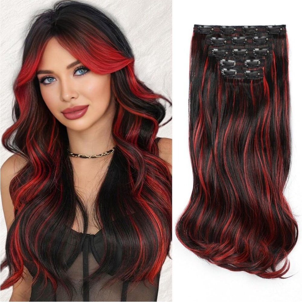 Hair Extensions,20 Inch 5PCS Clip in Hair Extensions for woman *NEW*